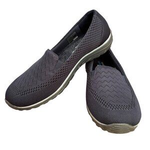 SKECHERS Memory Foam Slip On Navy Blue Relaxed Fit Size 9 Style 49244 EUC